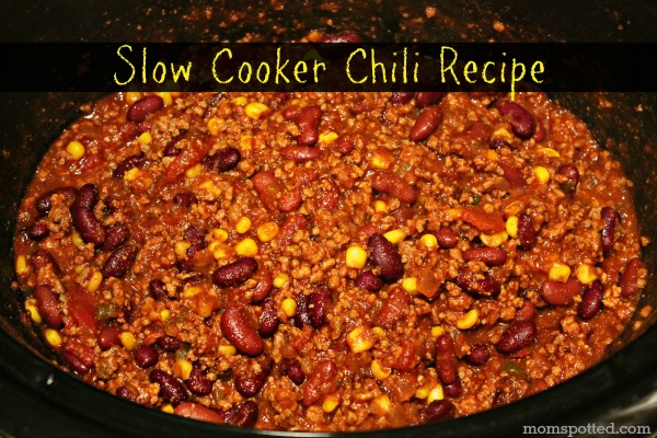 Slow Cooker Chili #Recipe #momspotted