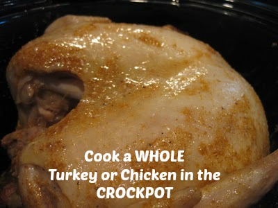 Cook a WHOLE Turkey or Chicken in the CROCKPOT