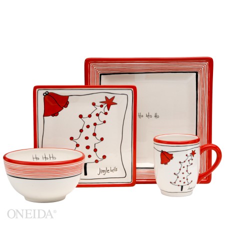 Oneida Christmas HoHoHo Dinnerware Review - Mom Spotted