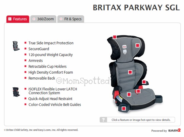 Britax parkway outlet sgl booster seat