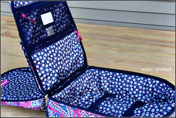 vera bradley boysenberry rolling luggage