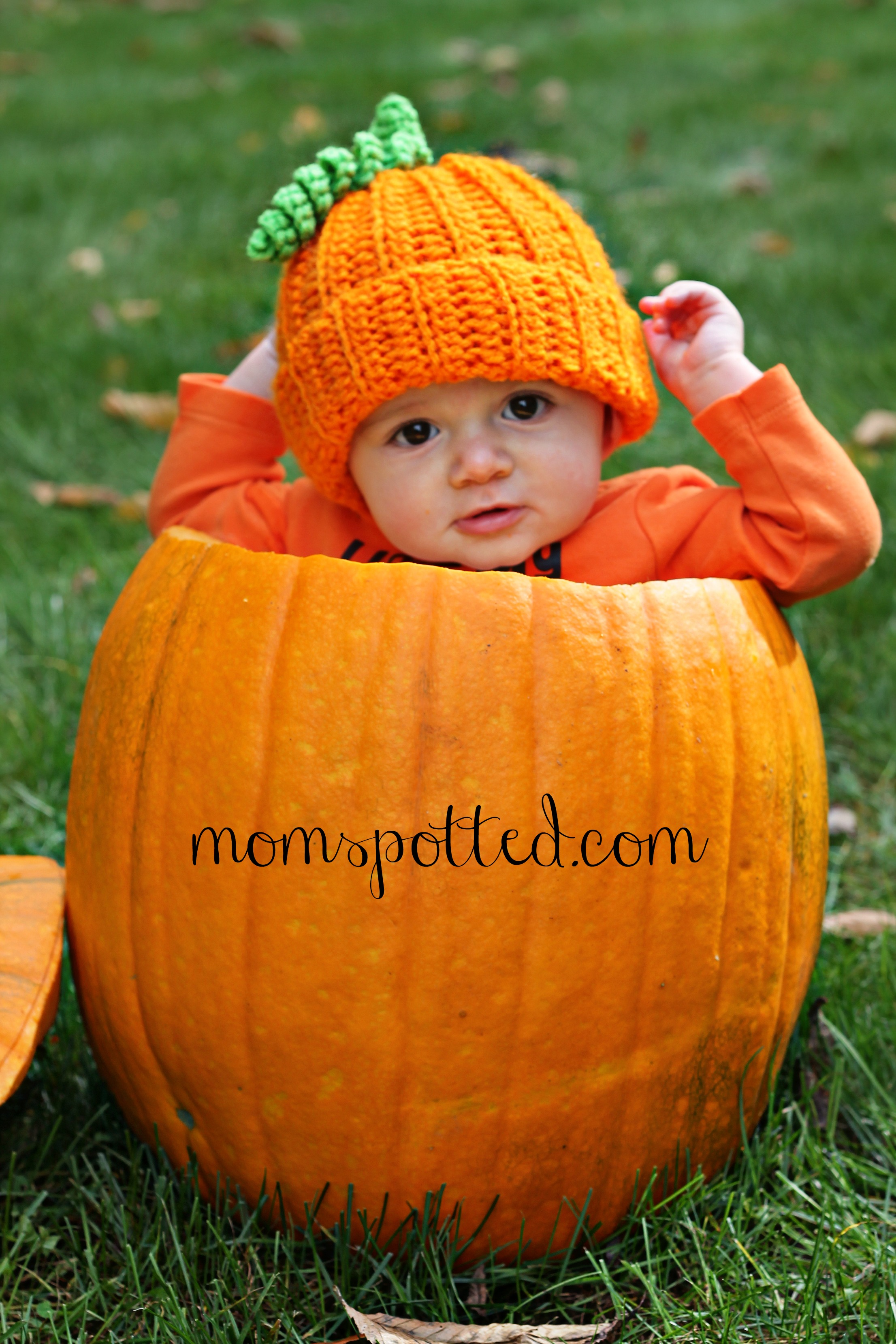 Sawyer Pumpkin Infant Fall Photography Ideas