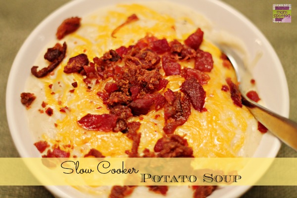 Loaded Potato Soup {Slow Cooker Recipe} #momspotted