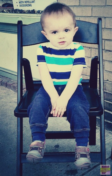 Sawyer in chair May 2013