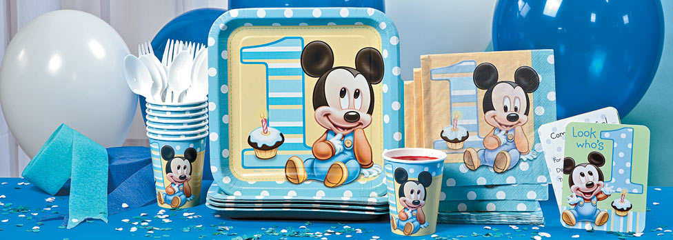 Mickey mouse baby shower decorations store party city