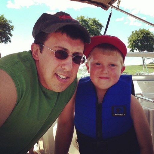 Daddy & Gavin on Boat
