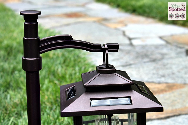 Plow & Hearth Set of 2 LED Solar Lantern with Shepherd's Hook/Ground Stake