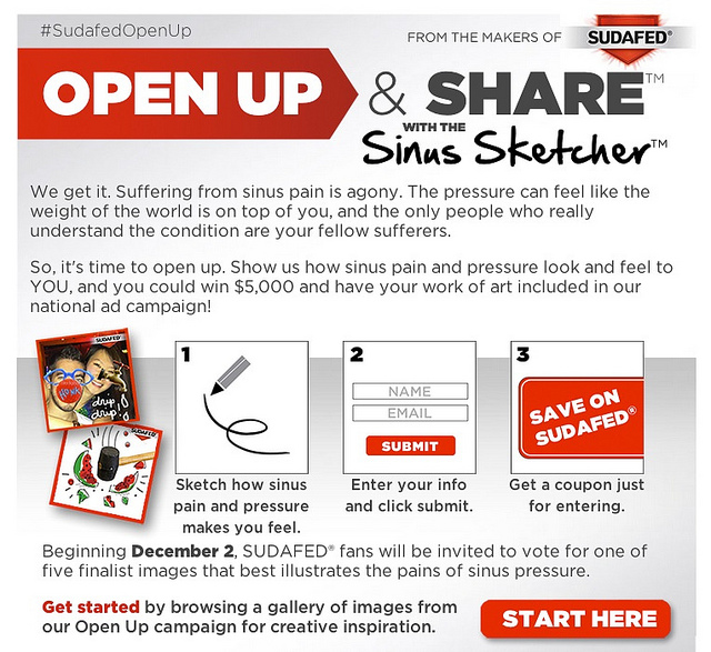 Win 5 000 With Sudafed s OPEN UP App On Facebook SudafedOpenUp Plus 