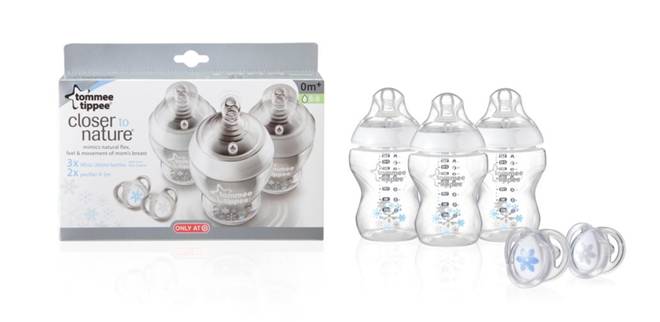 Tommee Tippee Snowflake Bottle & Pacifier Set AND Colour My World Line  {Review} - Mom Spotted