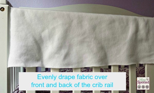 No Sew Fleece Tied Teething Crib Rail Cover Tutorial #momspotted