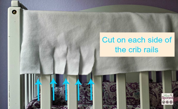 No Sew Fleece Tied Teething Crib Rail Cover Tutorial - Fleece Crib Rail Cover Diy