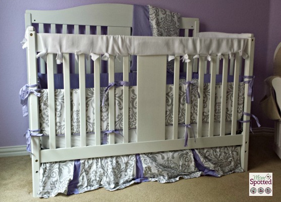 Lavender And Gray Elizabeth Baby Bedding 9pc Crib Set By Sweet