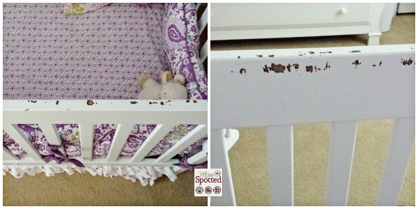 No Sew Fleece Tied Teething Crib Rail Cover Tutorial 