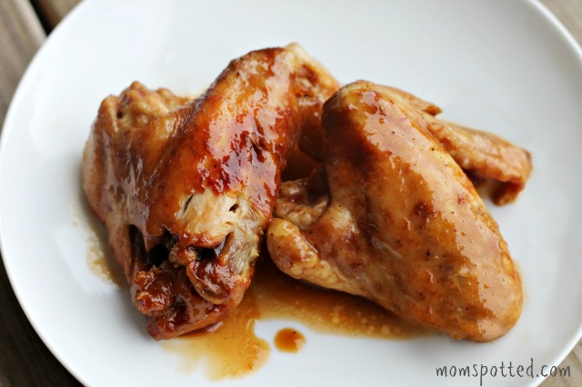 Honey BBQ Slow Cooker Wings Recipe #momspotted 