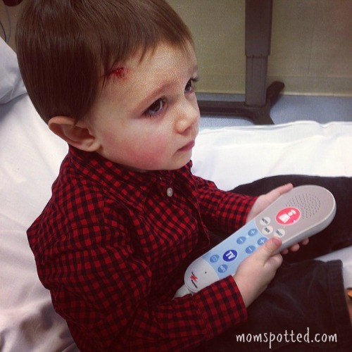 Sawyer Boo boo Stitches- 1st ER Visit