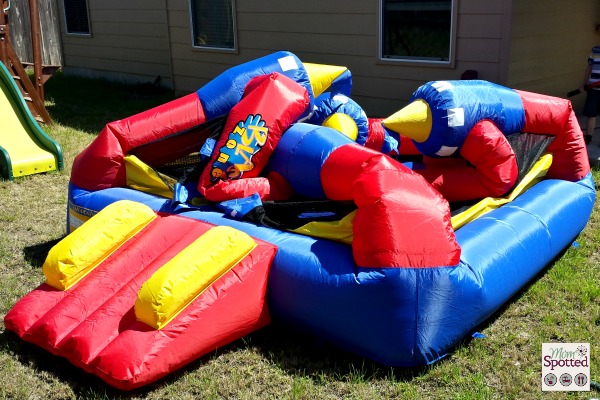 Blast zone magic store castle inflatable bouncer