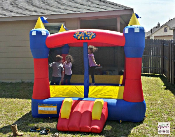 Blast zone magic store castle inflatable bouncer