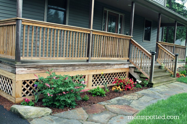 Front yard double flower bed