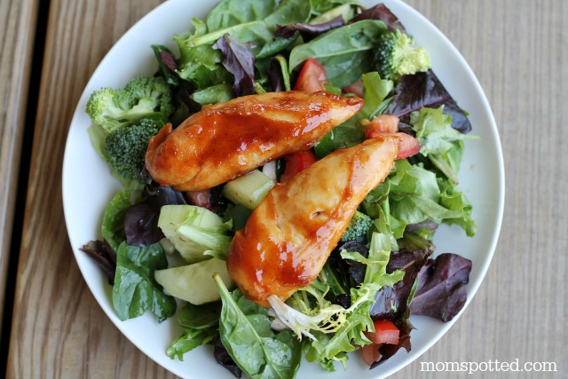 Honey BBQ Baked Chicken Salad Recipe Momspotted.com #momspotted