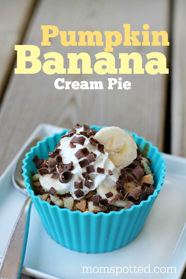 Pumpkin Banana Cream Pie {Recipe} #PumpkinCan #momspotted