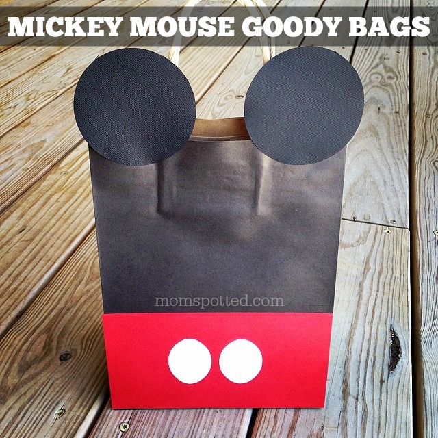 Black White & Red Mickey Mouse DIY Birthday Goody Party Bags {Sawyers 2nd Birthday Party} 