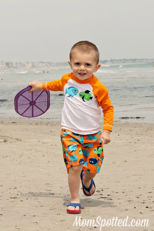 Sawyer James on Well Beach in Maine. 