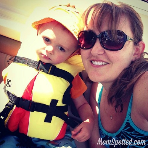 MomSpotted & Sawyer James on Boat