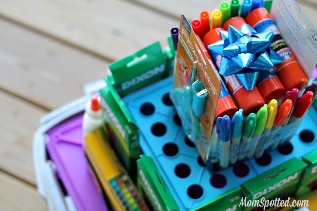 School Supply Cake Tutorial for Teacher Gift - Mom Spotted