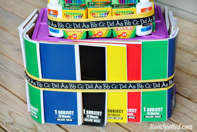 School Supply Cake Tutorial on MomSpotted.com