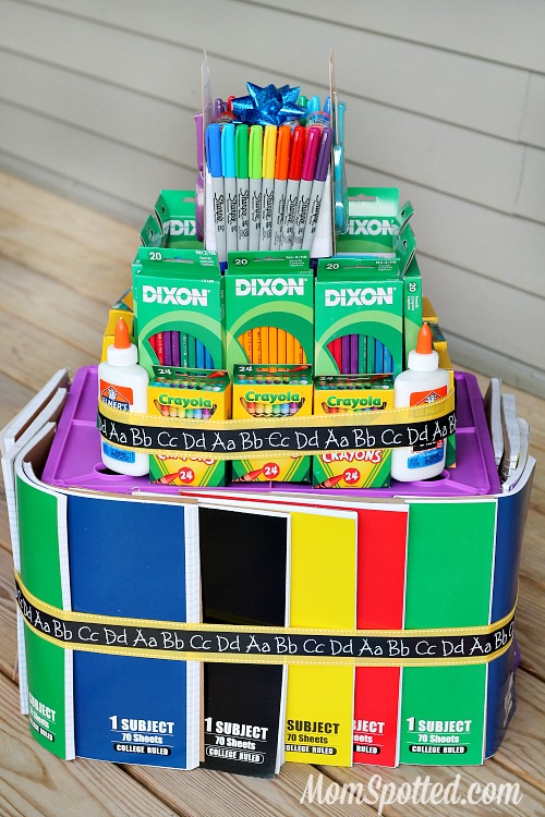 School Supply Cake Tutorial on MomSpotted.com