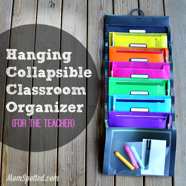 Hanging Collapsible Classroom Organizer {For The Teacher} @MomSpotted