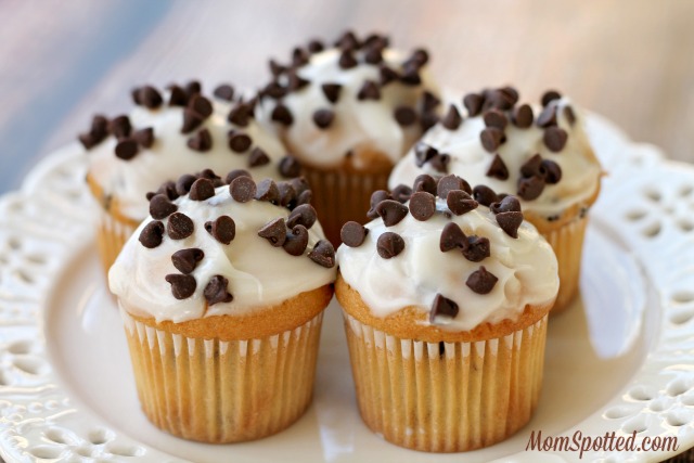 Chocolate Chip Frosted Cupcakes