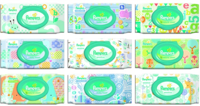 Pampers Wipes Collage