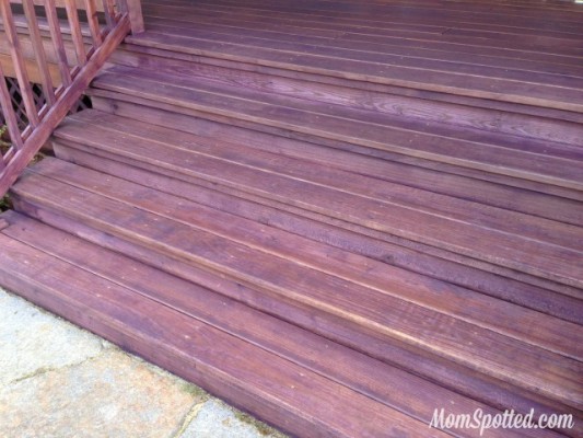 Wordless Wednesday} We Painted Our Deck PURPLE! {With #Linky} - Mom Spotted