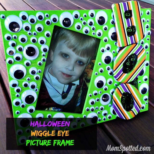 Boo! Halloween Wiggle Eye Picture Frame Tutorial #FunCraftsWithMom Supplies needed momspotted.com