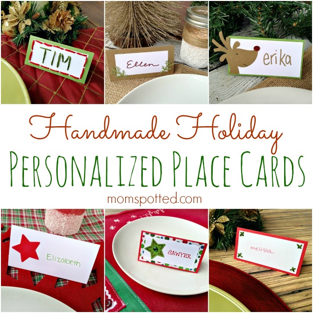 Personalized Handmade Holiday Place Cards