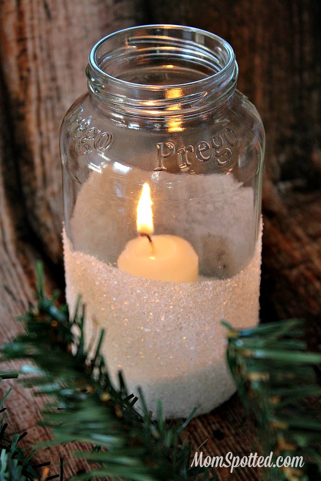 How to Make Easy Decorative Snow Candles {Plus, DIY Mason Jar Snow Kissed Candle Holders} #FunCraftsWithMom