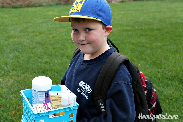 Gavin showing kindnes with Kleenex care