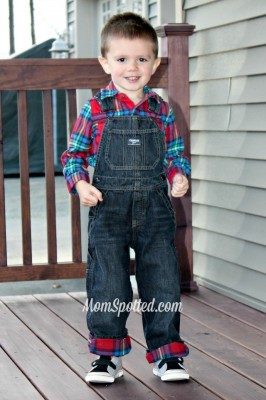 Sawyer James OshKosh Flannel Lined Overalls - Mom Spotted