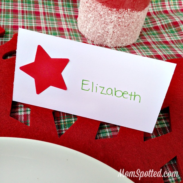 Classic Star Personalized Handmade Holiday Place Cards found on momspotted.com