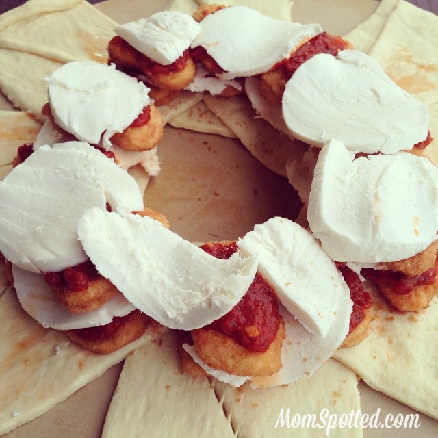 Kid Friendly Chicken Nugget Parmesan Ring Recipe found on MomSpotted.com