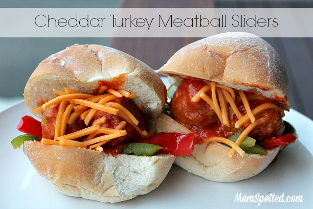 Cheddar Turkey Meatball Sliders