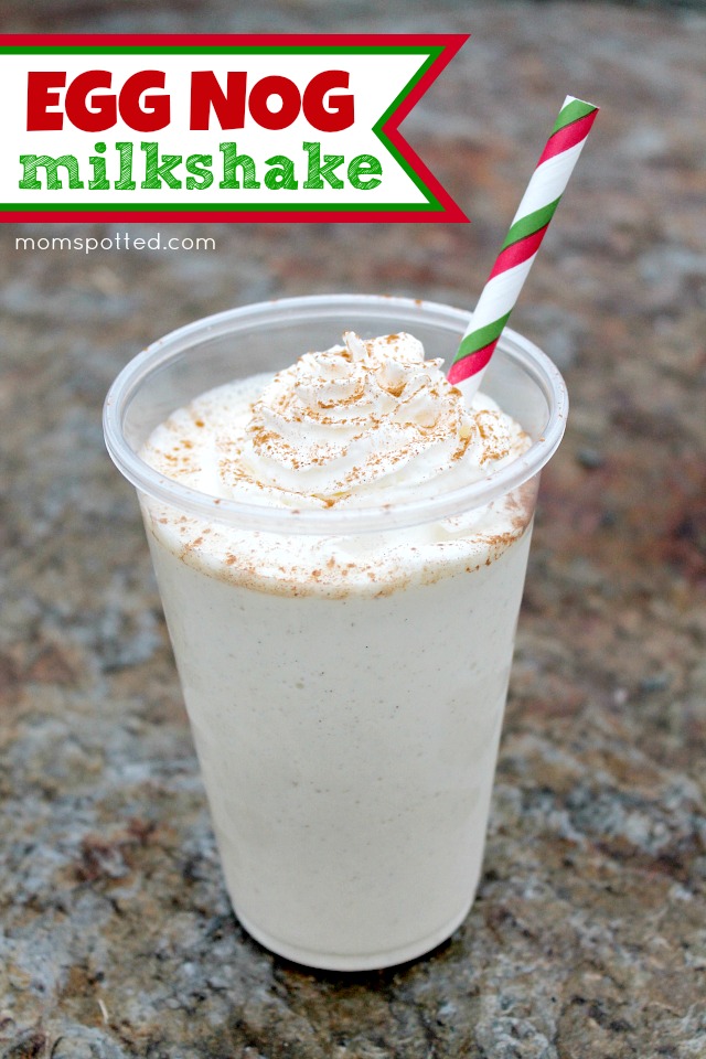 Easy Eggnog Milkshake Recipe Recipe Found on momspotted.com 