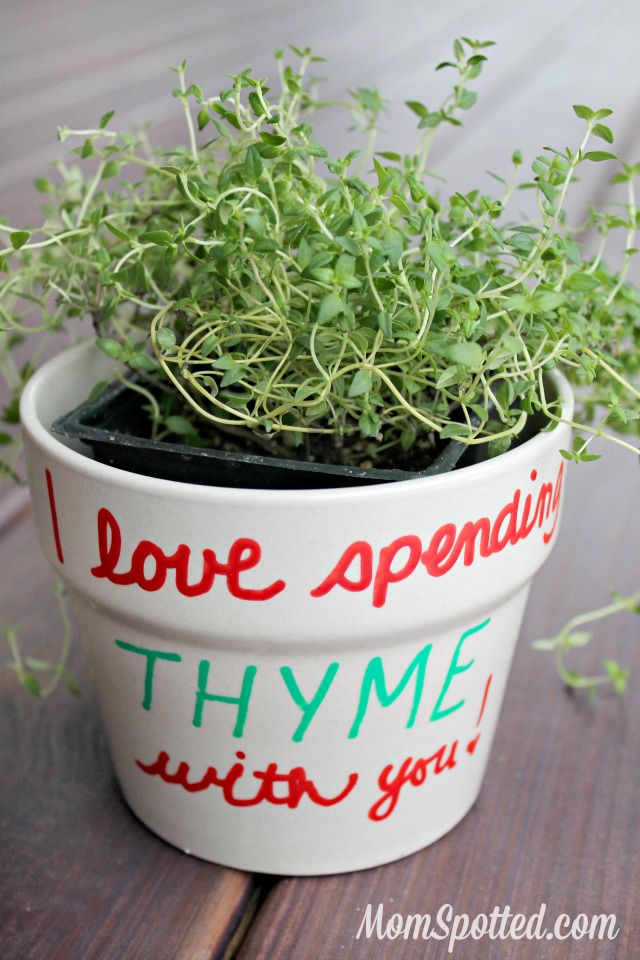 Grandparents Gift Idea: Personalized Potted Plant Kids Craft #DIYwithPainters #PaintersMarkers