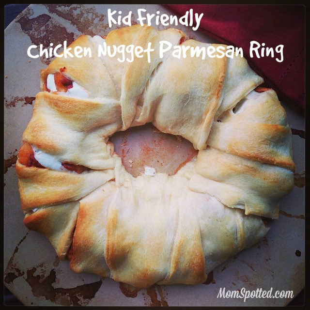 Kid Friendly Chicken Nugget Parmesan Ring Recipe found on MomSpotted