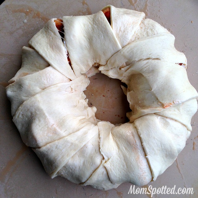 Kid Friendly Chicken Nugget Parmesan Ring Recipe found on MomSpotted.combake