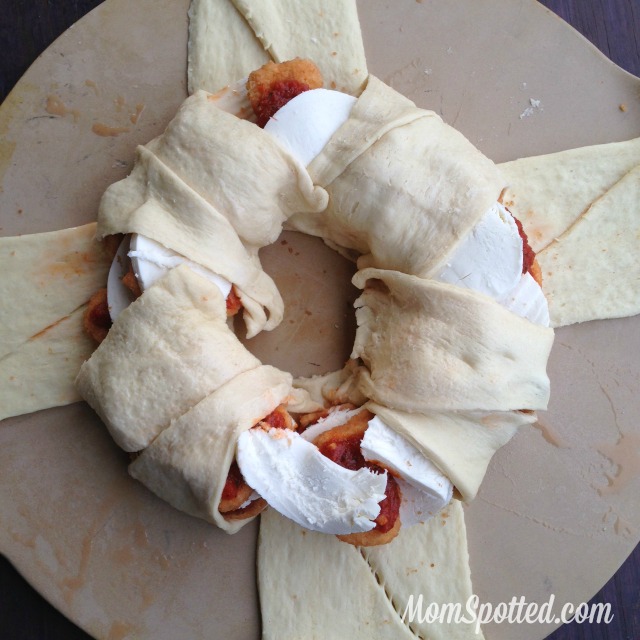 Kid Friendly Chicken Nugget Parmesan Ring Recipe found on MomSpotted.com