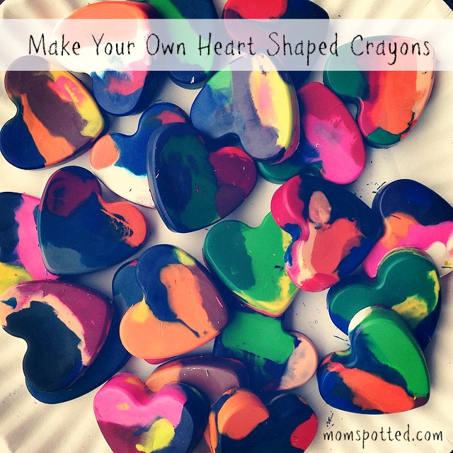 DIY: Valentine themed crayons - perfect for class valentines. Silicone