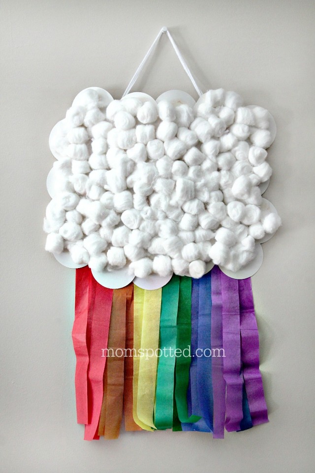 DIY Rainbow Cloud Wall Flag