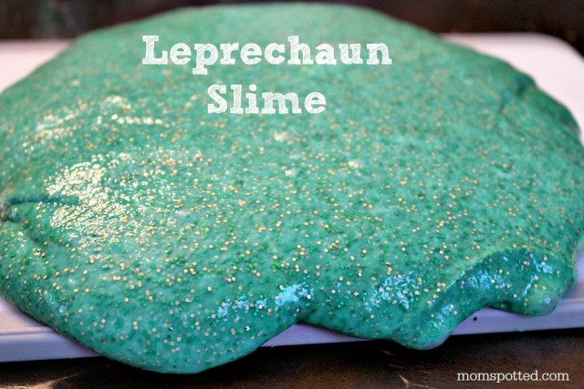 Make some fun, gooey Green Sparkle Leprechaun Slime in celebration of St. Patrick's Day with your toddler or preschool kids! Great summer science fun!